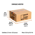 Dado de 5/8', 12 puntas, cuadro 1/2', TRUPER 7