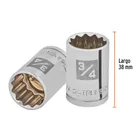 Dado de 3/4', 12 puntas, cuadro 1/2', TRUPER 3