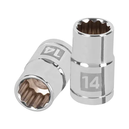 Dado de 14 mm, 12 puntas, cuadro 1/2', TRUPER