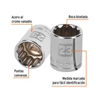 Dado de 23 mm, 12 puntas, cuadro 1/2', TRUPER 2