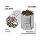 Dado de 24 mm, 12 puntas, cuadro 1/2', TRUPER 2