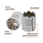 Dado de 26 mm, 12 puntas, cuadro 1/2', TRUPER 2