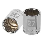 Dado de 27 mm, 12 puntas, cuadro 1/2', TRUPER 1