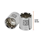 Dado de 30 mm, 12 puntas, cuadro 1/2', TRUPER 3