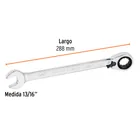 Llave combinada matraca reversible 13/16'x288mm largo,EXPERT 3