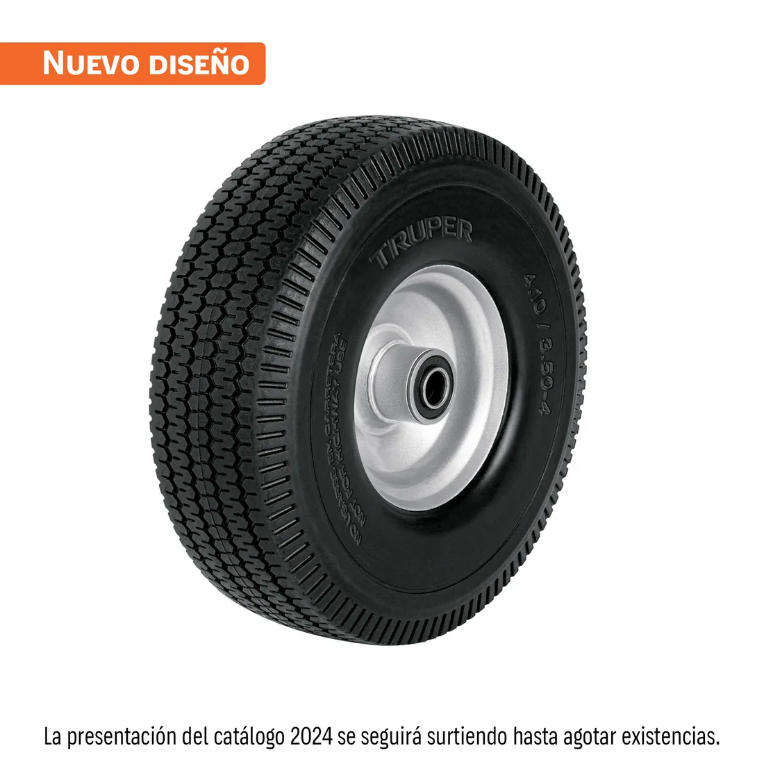 Rueda imponchable 10' para eje central, TRUPER