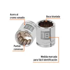 Dado de 18 mm, 12 puntas, cuadro 3/8', TRUPER 2