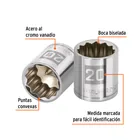Dado de 20 mm, 12 puntas, cuadro 3/8', TRUPER 2
