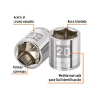 Dado de 20 mm, 6 puntas, cuadro 3/8', TRUPER 2