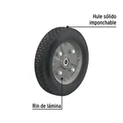 Rueda de hule sólido imponchable 10', doble balero, PRETUL 3
