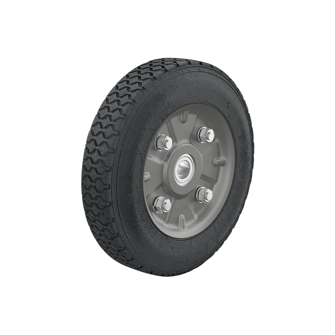 Rueda de hule sólido imponchable 8', doble balero, PRETUL