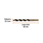 Broca HSS 10.5 mm Trugold para metal, TRUPER EXPERT 3