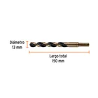 Broca HSS 13.0 mm Trugold para metal, TRUPER EXPERT 3