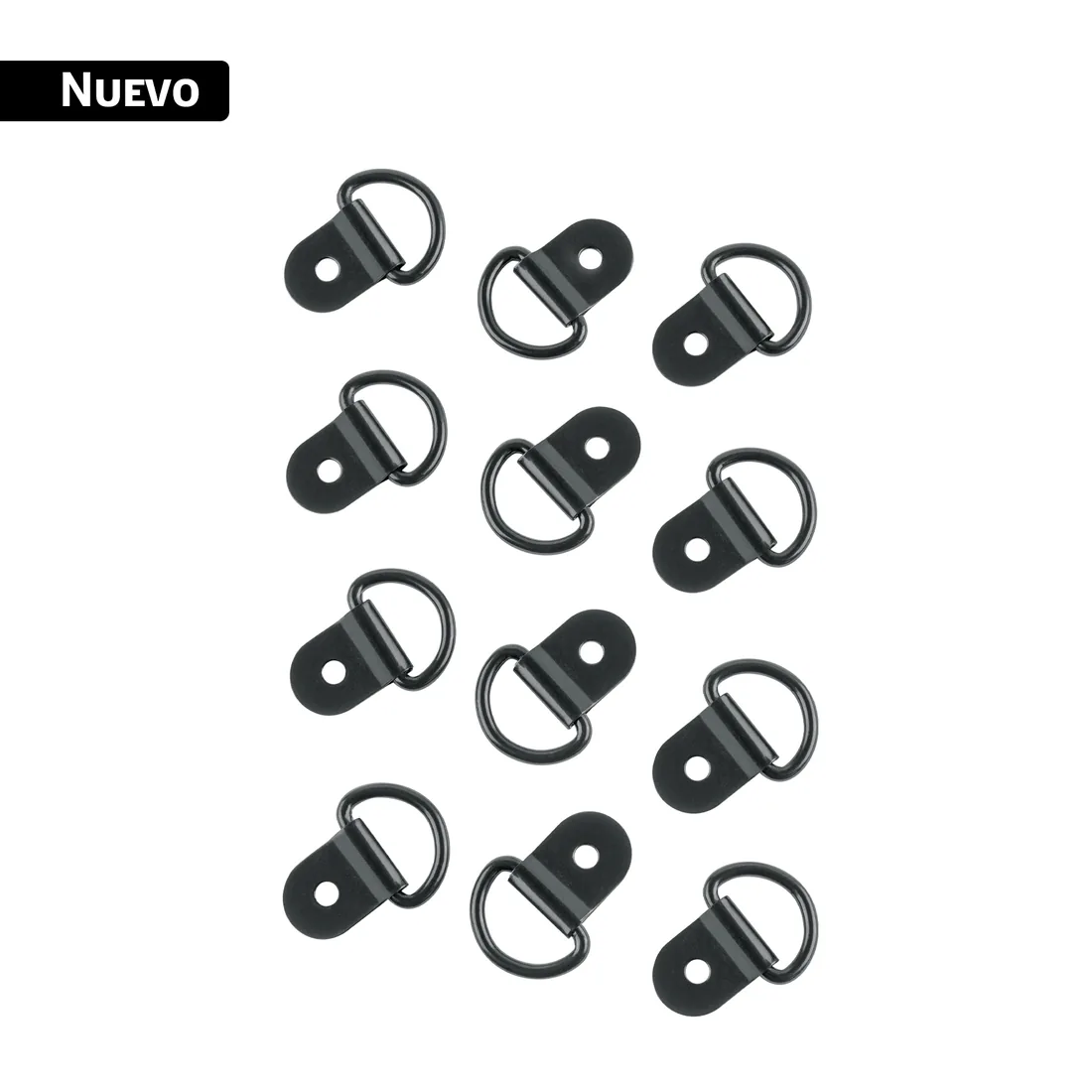12 anclajes para amarre de carga, anillo en 'D' espesor 1/8'