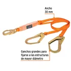 Línea de vida absorbedor impacto, doble brazo, gancho grande 2