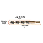 Broca HSS 31/64' Trugold para metal, TRUPER EXPERT 4