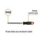 Lima media caña bastarda 6' con mango Comfort Grip, TRUPER 2