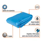 Lona de polietileno reforzada 6x12 m, azul, 180g/m2, TRUPER 3