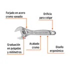 Llave ajustable (perico) 6' profesional cromada, EXPERT 2