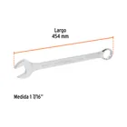 Llave combinada extralarga 1-7/16' x 454 mm de largo, EXPERT 3