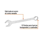 Llave combinada extralarga 1-5/8' x 483 mm de largo, EXPERT 2
