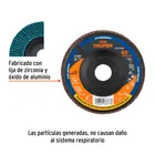 Disco laminado 4-1/2' grano 60 centro 7/8', plástico, TRUPER 2