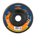 Disco laminado 4-1/2' grano 120 centro 7/8', plástico,TRUPER 1
