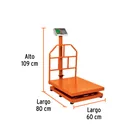 Báscula electrónica de plataforma, plegable, 600 kg, TRUPER 3