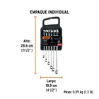 Juego de 6 llaves combinadas extralargas pulidas std, EXPERT 3