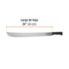 Machete estándar 24' cacha negra inyectada, TRUPER 3