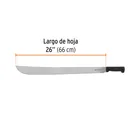 Machete estándar 26' cacha negra inyectada, TRUPER 3
