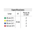 Juego de 8 tensores elásticos, PRETUL 3
