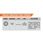 Rueda abrasiva p/esmeril 6'x19mm, carburo silicio, grano 60 3
