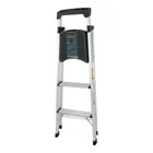 Escalerilla tubular plegable, 3 peldaños, aluminio, TRUPER 3