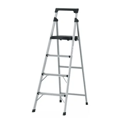 Escalerilla tubular plegable, 4 peldaños, aluminio, TRUPER