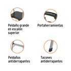 Escalerilla tubular plegable, 4 peldaños, aluminio, TRUPER 2