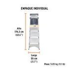 Escalerilla tubular plegable, 4 peldaños, aluminio, TRUPER 5