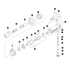 Kit de rectificador neumático recto 1/4' con estuche, TRUPER 8