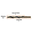 Broca HSS 9/16' Trugold para metal, TRUPER EXPERT 4