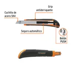 Cutter 9 mm profesional con alma metálica y grip, TRUPER 4