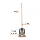 Pala carbonera Classic, mango largo 49', TRUPER 2