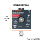 Respaldo para discos de lija 7', eje 5/8, TRUPER 4