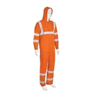 Conjunto impermeable doble capa naranja con reflejante, CH 1