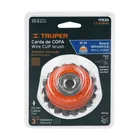 Carda copa 3' alambre trenzado grueso, eje M14, TRUPER 4