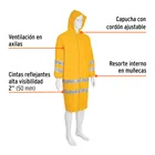 Gabardina impermeable doble capa con reflejante, CH, TRUPER 2
