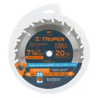 Disco sierra 7- 1/4' para madera, 20 dientes centro 5/8' 4