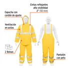 Conjunto impermeable doble capa amarillo con reflejante, CH 2