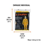 Conjunto impermeable doble capa amarillo con reflejante, CH 4