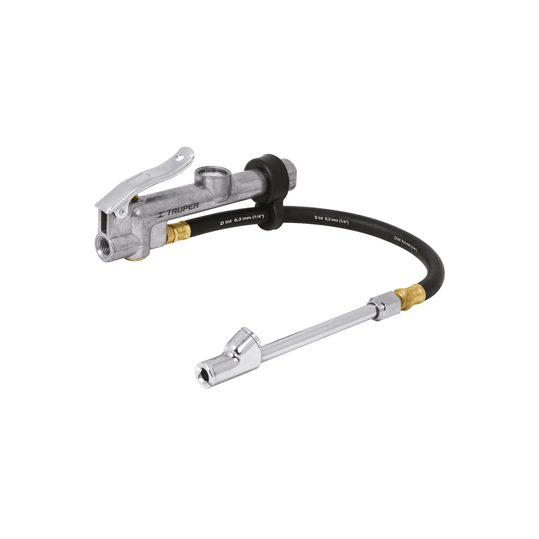 Inflador calibrador de cabeza doble, profesional, TRUPER