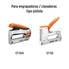 1000 grapas 9/16' corona 10.6 mm, para ET-50X y ET-50,TRUPER 2